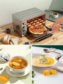 Pinzas resistentes al calor de varios ángulos, aptas para microondas, bandeja de pizza, tostadora, freidora de aire, horno y talla grande - Multicolor - Ver 2