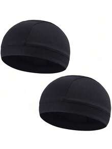 1/2 Pcs Men's And Women's Skull Cap Helmet Lining, Winter Wool Bicycle Cap, Skull Cap Under The Helmet, And Running Bicycle Cap - Multicolor - View 3