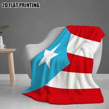 Puerto Rican Themed Flannel Blanket - Vibrant Cultural Prints With Flags, Symbols & Puerto Rico Text - Soft Warm Travel Digital Print,Suitable For All Seasons,      Washable And Machine-Washable, Lightweight, Breathable, Comfortable, Warm,  Unique, 280gsm For Him And Her, Perfect For Naps, Camping, Travel, Family, Daily Life, Office Decoration, Birthday Anniversaries, Valentine's Day, Thanksgiving, Christmas, Halloween, Mother's Day, Father's Day, Wedding,   New Year Gifts Provide Personalized Ideal Gifts For Her, Him, Family Members, Boyfriends,  Girlfriends, Fathers, Family Members, Mothers, Lovers,   Daughters, Sons,   Grandfathers, Grandmothers,     Friends, Classmates And Pets.     Sofa,Bed,Car,Bedroom,Living Room,Office,  Outdoor Camping, Beach,Wall Decoration - 多色18 - 查看 2