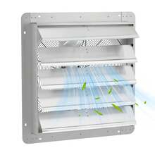 Ventilador de escape automático de aluminio de 20 pulgadas, ventilación de alta velocidad de 3500 CFM con motor silencioso de 1500 RPM para invernadero, ático, tienda, cobertizo y uso - Tipo de Enchufe A USA (110-127V) - Ver 1