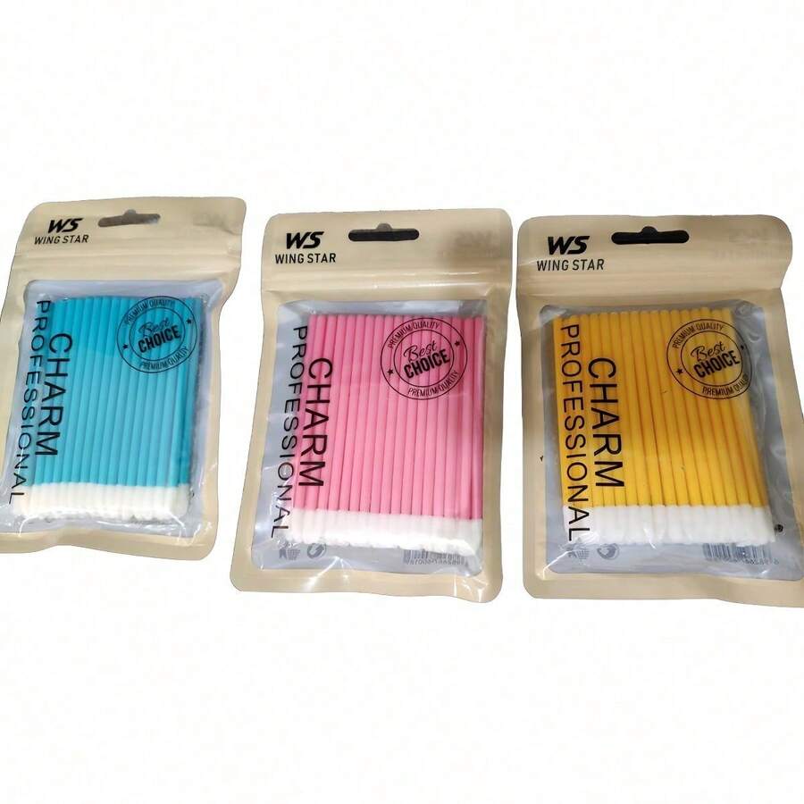 TendenciaLip Brush 50 Piezas Desechable(rosa Amarrillo, Azul Y Negro) Rosa, Amarrillo Y Azul Y NegroCalidad premium - 1 - Ver 1