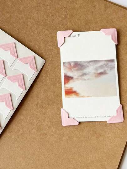 24pcs/Set Photo Corner Stickers - Self-Adhesive Photo Corners For DIY Photo Album, Theme Party, Holiday Celebration, Home Decor, Scene Decoration, Photography Props