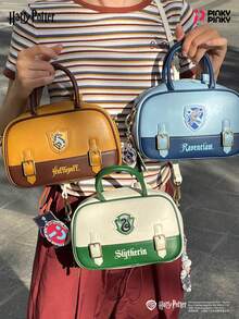 Harry Potter 女孩动漫斜挎包 – 霍格沃茨学院风单肩手提包，适合通勤、外出、派对、圣诞节、万圣节、生日等场合，是送给女性和白领的理想礼物。 - 彩色 - 查看 5