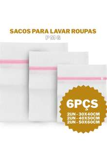 3/6pcs Reusable Laundry Bag Set - Durable Material, Effective Cleaning + Machine Washable, Damage Prevention, Practical Washable - Protect Delicate Clothes/Home Laundry/Mother's Day/Women's Day Gift - Multicolor - View 11