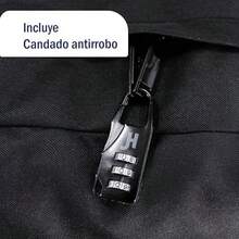 JH HOKINS Mochila para Laptop Escolar Impermeable Incluye Candado 17 Pulgadas para Trabajo, Escuela, Viajes - gris - Ver 8
