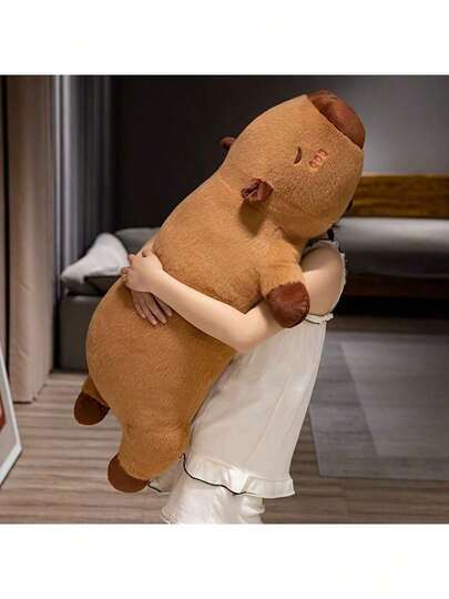 1pc 65cm Super Large Cute Capybara Plush Pillow, Adorable Stuffed Animal Doll Doll, Gift For Boys, Girls, Birthday, Holiday, Christmas, New Year Decoration