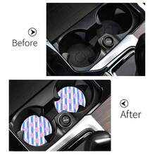 2个装汽车杯垫 时尚耐用 速干防滑汽车杯垫 - A - 查看 2