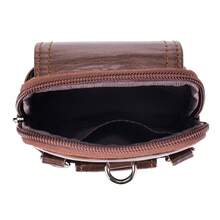 Genuine Leather Waist Bag: Versatile Crossbody Phone Case And Travel Wallet. - 棕色 - 查看 4