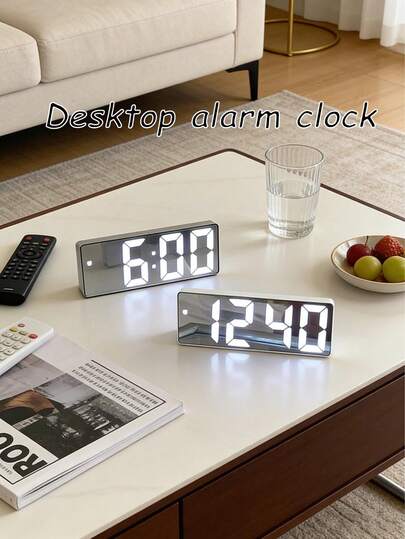 Multifunctional Digital Desk LED Alarm Clock, USB Powered Digital LED Display Electronic Dlarm Clock, Battery Powered Temperature Date 12/24 Hour Time Display, Home Decor, Bedroom Decor (Batteries Not Included), Home Decor, Room Decor, Holiday Gift, Birthday Gift, Graduation Gift
