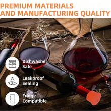 1 件/6 件简单易用的硅胶酒塞，可重复使用的硅胶酒塞，适用于葡萄酒、啤酒、香槟酒瓶，适用于洗碗机，保持葡萄酒新鲜 - 彩色 - 查看 6