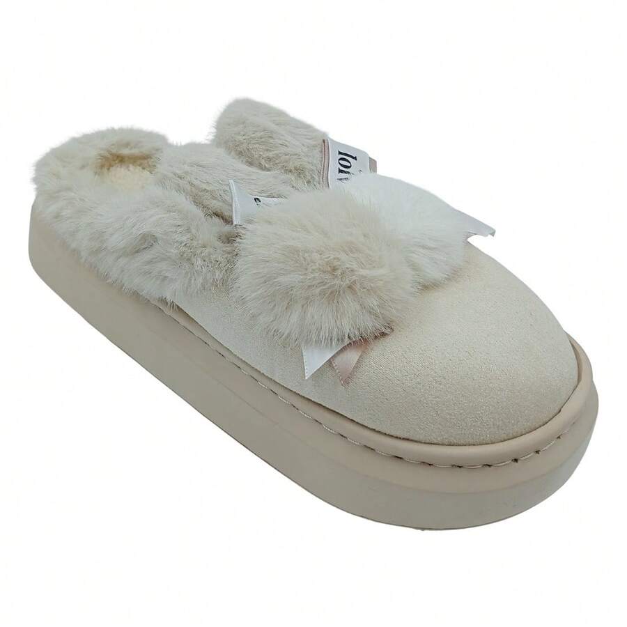 TendenciaPantufla Niña Mod Pompon Y Liston Calientita Varios ColoresCalidad premium - Beige - Ver 1