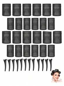 36pcs Self-Adhesive Curling Rods Set, Includes 24 Curling Rods And 12 Clips, Salon-Grade Curling Rollers, Suitable For DIY Hairstyling, No Heat Required, Hairstyling Kit ,Hair Styling Kit ,Hair Tool - Multicolor - View 10