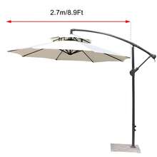 Reemplazo de tela para sombrilla de 2,7 m, 8 varillas, voladiza, doble capa, para patio exterior, jardín, etc. - Blanco - Ver 4