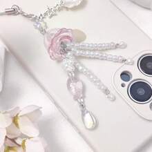 1-4PCS Cute Phone Charms Aesthetic Y2K Cell Phone Charms Strap Strawberry Butterfly Star PhoneCharm Y2K Accessories For Bag Keychain  Camera Pendants Decor - Pink & PurpleJellyfish - View 6