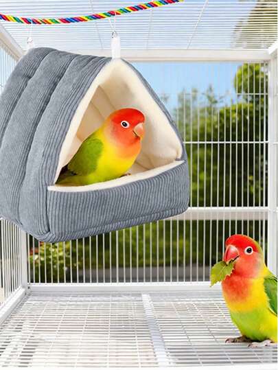 4-Season Parrot Nest House, Durable And Comfortable Design, Made Of High-Quality Materials, Spacious Interior, Suitable For Parrot Habitats, Home Decor Pet Supplies, Hamster Hanging Bed, Bird Toys, Bird House, Bird Nest, Bird Teddy Bear