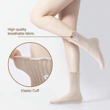 Vớ Pilates chống trơn trượt dành cho nữ, vớ yoga bằng cotton thoáng khí, vớ cổ cao co giãn cao, thấm hút mồ hôi. - Nhiều màu - Xem 5