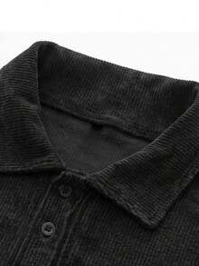 Men's Casual Slogan Print Short Sleeve Polo Shirt, Summer - Black - View 6