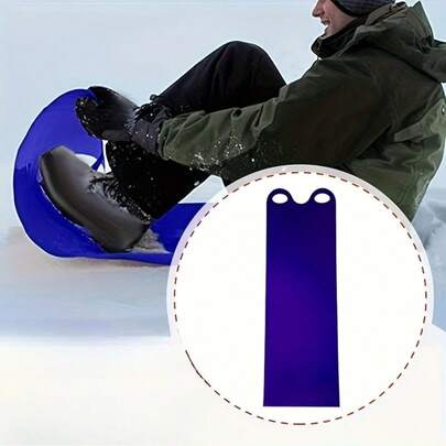1个带手柄的滑雪垫，户外自由式滑雪垫，适用于斜坡、沙滩、草坪、沙漠 - 便携式加厚雪橇