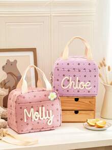 Personalized Lunch Bag With Name - Strawberry School Lunch Tote, Large Reusable Lunch Box, Portable Tote Bags, Insulated Lunchbag, Back To School Gift - Multicolor - View 4