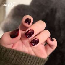 10毫升/瓶 Powder Focus 磁性猫眼系列凝胶指甲油，畅销红色、绿色、粉色、黑色、蓝色、透明玻璃珠，冬季闪粉7色钻石指甲油，棕色，适用于脚趾甲，美甲沙龙专用 - 彩色 - 查看 9