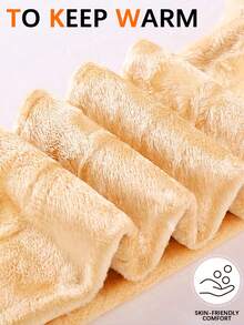 1pc Women's Thick Thermal Lined Thermal Tights, High Waist Slimming, Essential For Autumn/Winter - Beige - View 4