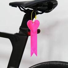 Reflective Bicycle/Motorcycle Hanging Decoration, Cycling Accessory Pendant, Heart-Shaped Keychain, Car Key Chain Decor, Unisex Gift - 1pc - View 20