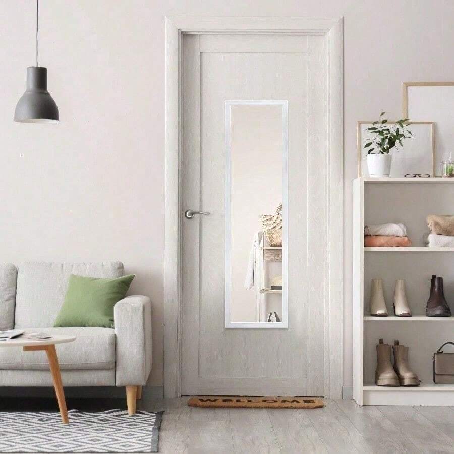 Mirror 13x49 Black Rectangle Large Wall Mirror For Bathroom Or Living Room - trắng - Xem 1