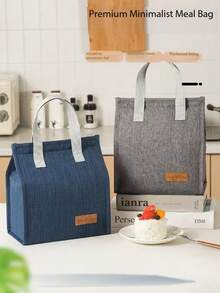 Bolsa de almuerzo aislada de gran capacidad, bolsa de almuerzo portátil tipo bolso para el trabajo, estilo vertical - Multicolor - Ver 9