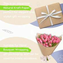 SMART&CASUAL 15\ X 900\ (75') Kraft Paper Roll For Art Craft Supplies Gift Wrapping Moving PacFKing  Painting Drawing Paint Easel Poster Chart Paper (Brown, 15\ W X 900\ L (75')) - 棕色的 - 查看 5