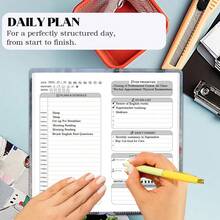 Travelers Notebook Inserts With PVC Sleeve,Daily Planner,Daily Appointment Book,Undated To Do List Notepad,30 Sheets,8.5\ X 4.7\,Pocket Notebook For Journals,Dis,Planners,Flowerpot Plants - FlowerpotPlantsPVC & DailyPlan - View 5