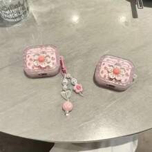 适用于 4、 Pro 2和 3的Ins风格小众花朵保护套，适合作为礼物送给朋友，可爱立体爱心造型，也适用于 1/2代保护套，苹果无线蓝牙耳机保护套，时尚耳机套