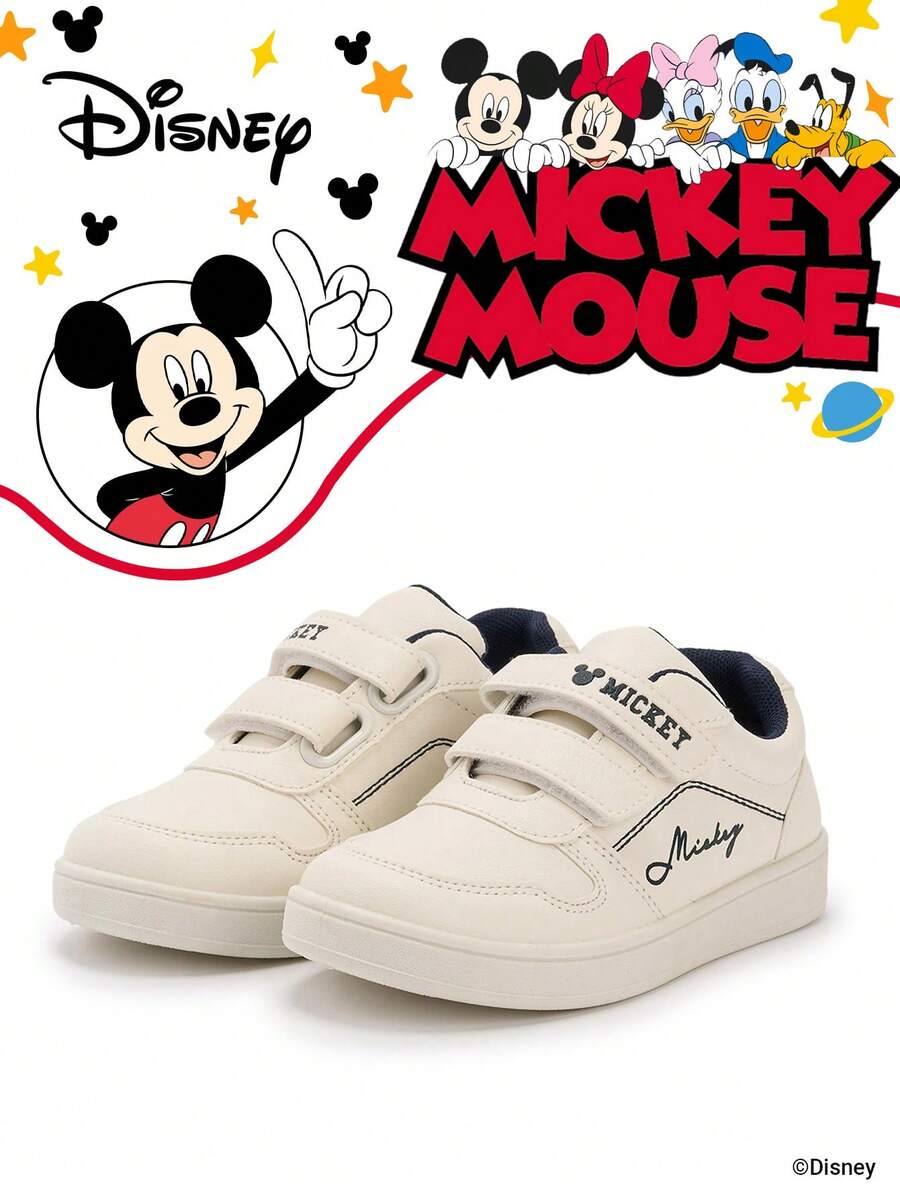 1 pereche de adidași pentru copii Disney Mickey Mouse Official Collaboration, potriviți pentru activități zilnice, de vacanță, sport și în aer liber. Confortabili, se potrivesc formei piciorului, antiderapanți, durabili, respirabili. (Adidași pentru băieți, Pantofi casual pentru băieți, Adidași pentru copii, Adidași pentru fete, Pantofi casual pentru fete)