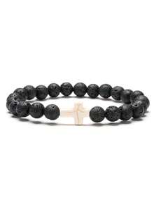 Natural Stone Turquoise, Volcanic Agate, Cross Bracelet, Popular Cross-Border E-Commerce Item - Bracelet - View 25