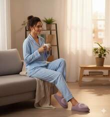 TendenciaPantufla Mujer Peluche Dama Pantunfla Suave Denali CalienteCalidad premium - Rosa - Ver 3