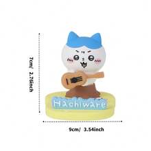 Miniso Giá đỡ để bàn kiểu Chiikawa Series (Hachiware/Usagi), chất liệu PVC, hình đàn guitar + đế có logo nhân vật, chức năng hỗ trợ ổn định, thích hợp để đặt điện thoại/máy tính bảng, giá đỡ để bàn tiện dụng dễ thương (1 cái) - Nhiều màu - Xem 8