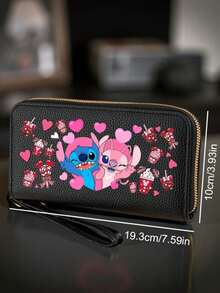 1pc Fashion Large Capacity Zipper Long Wallet, Unisex Credit Card Holder Coin Purse, Practical Back To School Essential, Daily Travel Holiday Gift Accessory - Multicolor - View 3