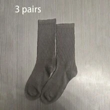 3双女士纯黑色天鹅绒中筒袜（不含袜子卡），圣诞礼物 - 彩色 - 查看 4
