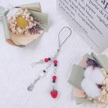 1-4PCS Cute Phone Charms Aesthetic Y2K Cell Phone Charms Strap Strawberry Butterfly Star PhoneCharm Y2K Accessories For Bag Keychain  Camera Pendants Decor - RedStrawberries - 查看 3