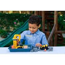 Dig N' Build Juego de concreto – Compuesto de hormigón moldeable de 12 onzas, grúa, 2 máquinas pequeñas, vehículos, moldes de construcción y Bandeja de fácil Limpieza, Kit sensorial Stem para,38931914 - Naranja - Ver 6