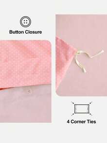 2/3pcs Polka Dot Printed Duvet Cover Set, Super Soft & Breathable, Adorned With Cute Dotted Pattern To Add Vitality To Your Bedroom! Perfectly Fits Twin, Full, Queen, King Size Beds, Machine Washable, Oeko-Tex Certified, Suitable For All Seasons - Multicolor - View 5