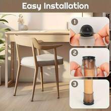 16pcs Silicone Chair Leg Protectors With Felt Anti-Slip Caps And Polished Metal Appearance. These , Scratch-Resistant Covers Are Designed For Hardwood Floors And Easy To Install. - Multicolor - View 5