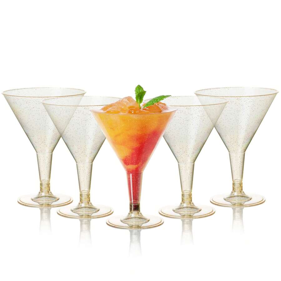 3/1 Pc Martini Glass, Unbreakable Plastic Champagne Flute, Shatterproof Champagne Cup, Suitable For Wedding, Birthday Party, Gathering - Multiple Colors/random Styles - View 1