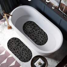 Bathtub Mats For Bathroom 27x14 Inch, Bath Mat For Tub Feels Great On Tired Feet, Friendly Machine Washable Shower Tub Mats With 167 Big Suction Cups, Shower Mat, Bath Tub Mat, Black - 彩色 - 查看 2