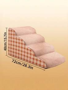 2/3/4 Level Foam Pet Stairs, Portable Dog Bed Steps, Convenient For Small Dogs, Elderly Pets And Injured Animals To Easily Get On And Off Bed, With Removable Pad Cover And Non-Slip Base