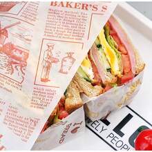 Printed Grease-Proof Paper Liners For Pastries, Food Packaging, Sandwiches, Burgers - Multicolor - View 7
