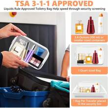 Transparent PVC Storage Bag - Safety Zipper Design, Durable, Portable And Multi-Functional Travel And Camping Organizing Bag, Desktop Storage Box, Portable Multi-Purpose Storage Bag, Transparent Material And Sturdy Structure - màu đen - Xem 3