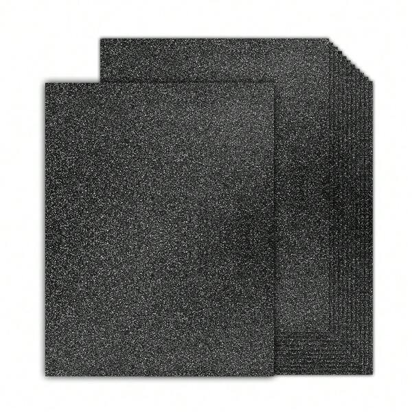 30 Sheets Black Glitter Cardstock 8.5 X 11 Inches, 230gsm Premium Sparkling Card Stock Paper For Card MaFKing DIY Wedding Birthday Craft Party Decoration Schoolsss Student Supplies (Black)