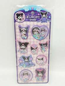 1片摇晃水贴纸 水晶贴纸 摇晃水贴纸 DIY创意装饰卡通图案立体水贴纸（部分款式可能存在色差，随机发货） - 彩色 - 查看 10