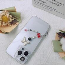 1-4PCS Cute Phone Charms Aesthetic Y2K Cell Phone Charms Strap Strawberry Butterfly Star PhoneCharm Y2K Accessories For Bag Keychain  Camera Pendants Decor - 1 mặt dây chuyền hình bướm - Xem 6