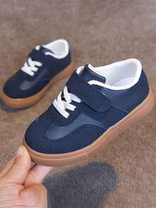 1 Pair Children's Soft Bottom Breathable Non-Slip Sports Shoes, Casual Low-Top Walking Shoes, Toddler First Walking Shoes, Suitable For Boys/Girls Outdoor Running Shoes, Spring/Autumn - Black - View 14